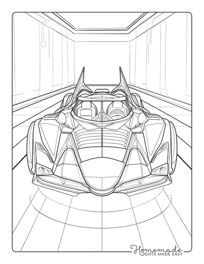 Car Coloring Pages Superhero Car