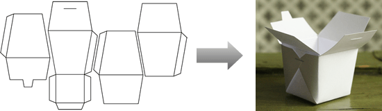 Chinese Take Out Box Template Instructions DIY Gift Containers