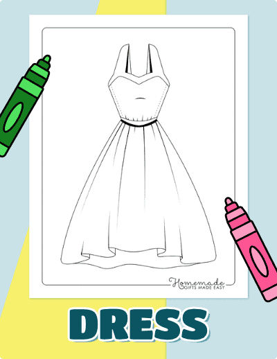 Dress Coloring Pages