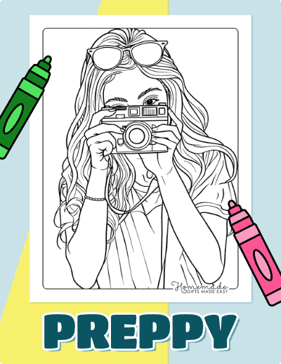 Preppy Coloring Pages