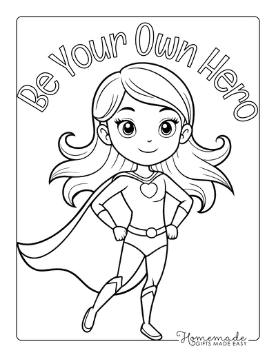 Superhero Coloring Pages Supergirl Be Your Own Hero