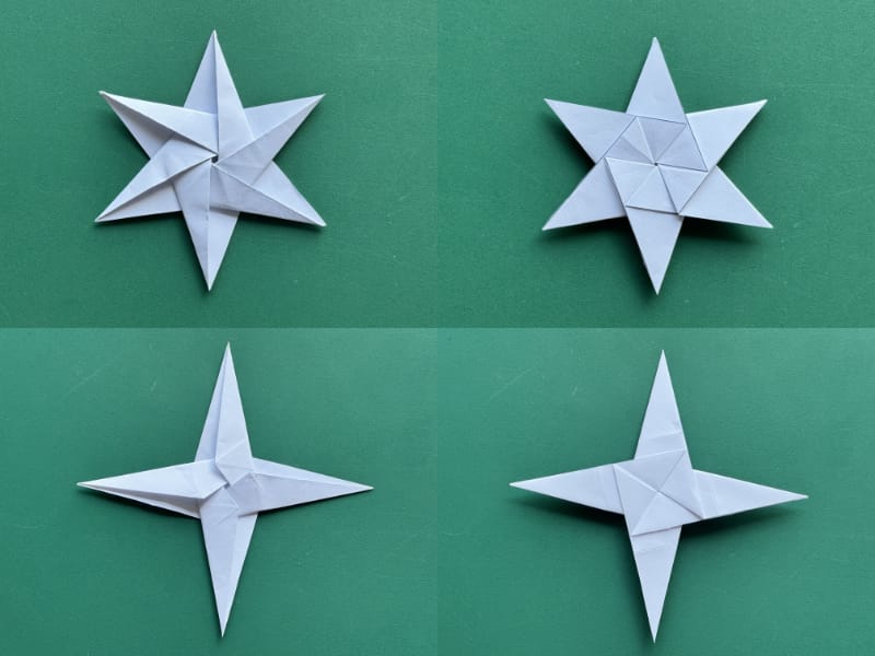 Step instructions how to make origami a star Vector Image