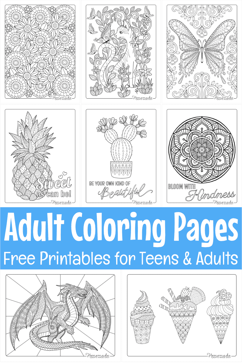 adult coloring pages montage