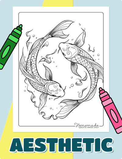 Aesthetic Coloring Pages