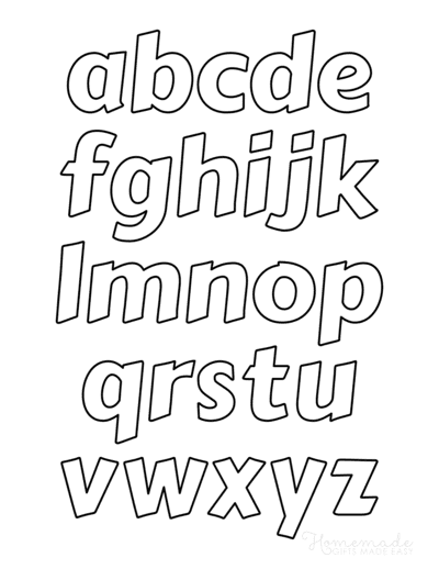 Alphabet Coloring Pages Lowercase Marker Style