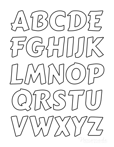 Alphabet Coloring Pages Uppercase Marker Style