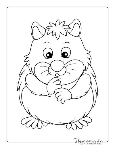cute girl hamster coloring pages