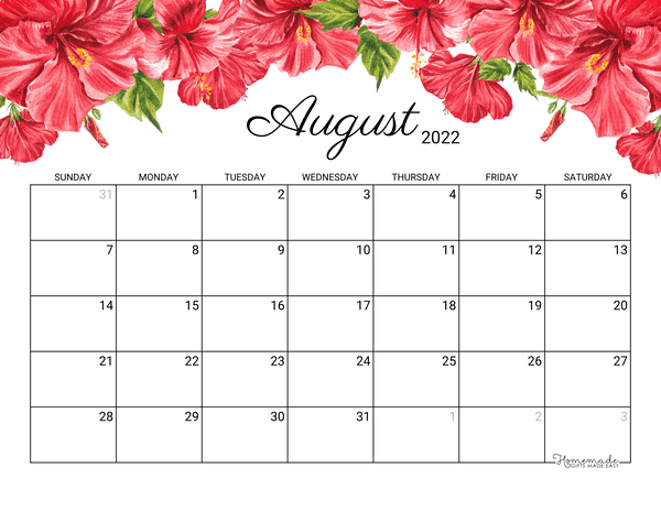 august 2022 calendar free printable with holidays