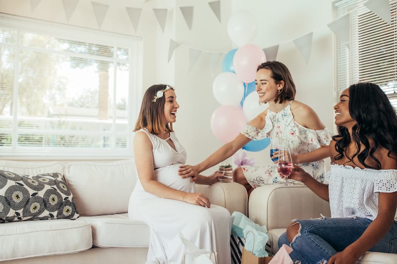 baby shower wishes partie with three friends