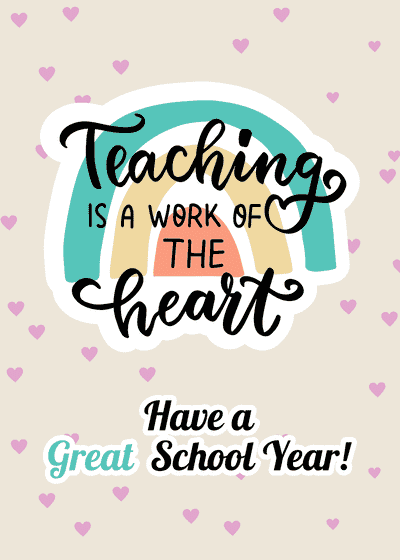 Back to School Cards Inspiration for Teacher