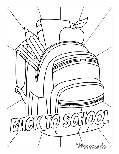 10 Printable Back-to-School Coloring Pages for Kids