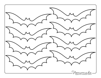 Bat Template Stretched Wings Small