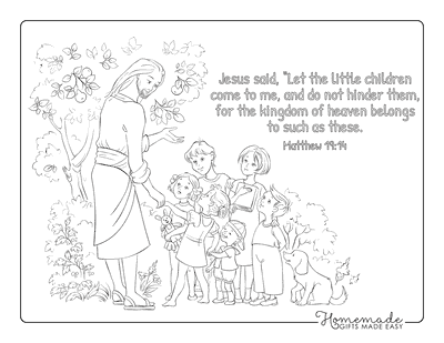 jesus loves the little children coloring page