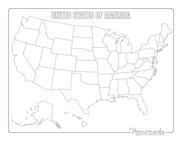 Printable Blank State Map