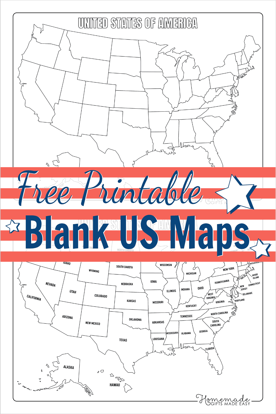 Printable Maps Of The United States Of America
