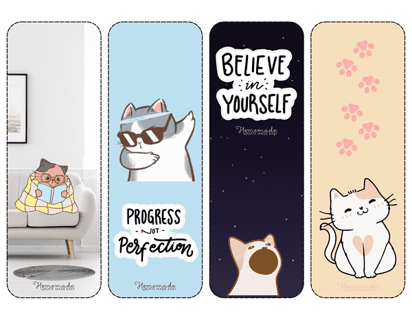 Bookmark Templates Cute Funny Cat Bookmarks