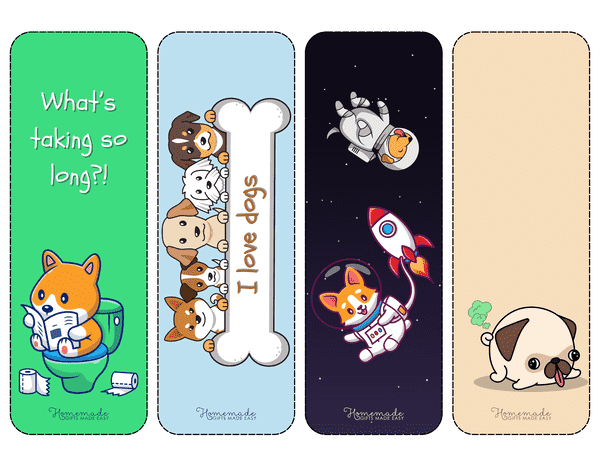 Bookmark Templates Cute Funny Dog Bookmarks