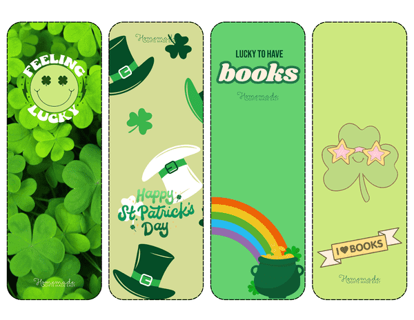 Bookmark Templates Cute St Patricks Day Themed Bookmarks