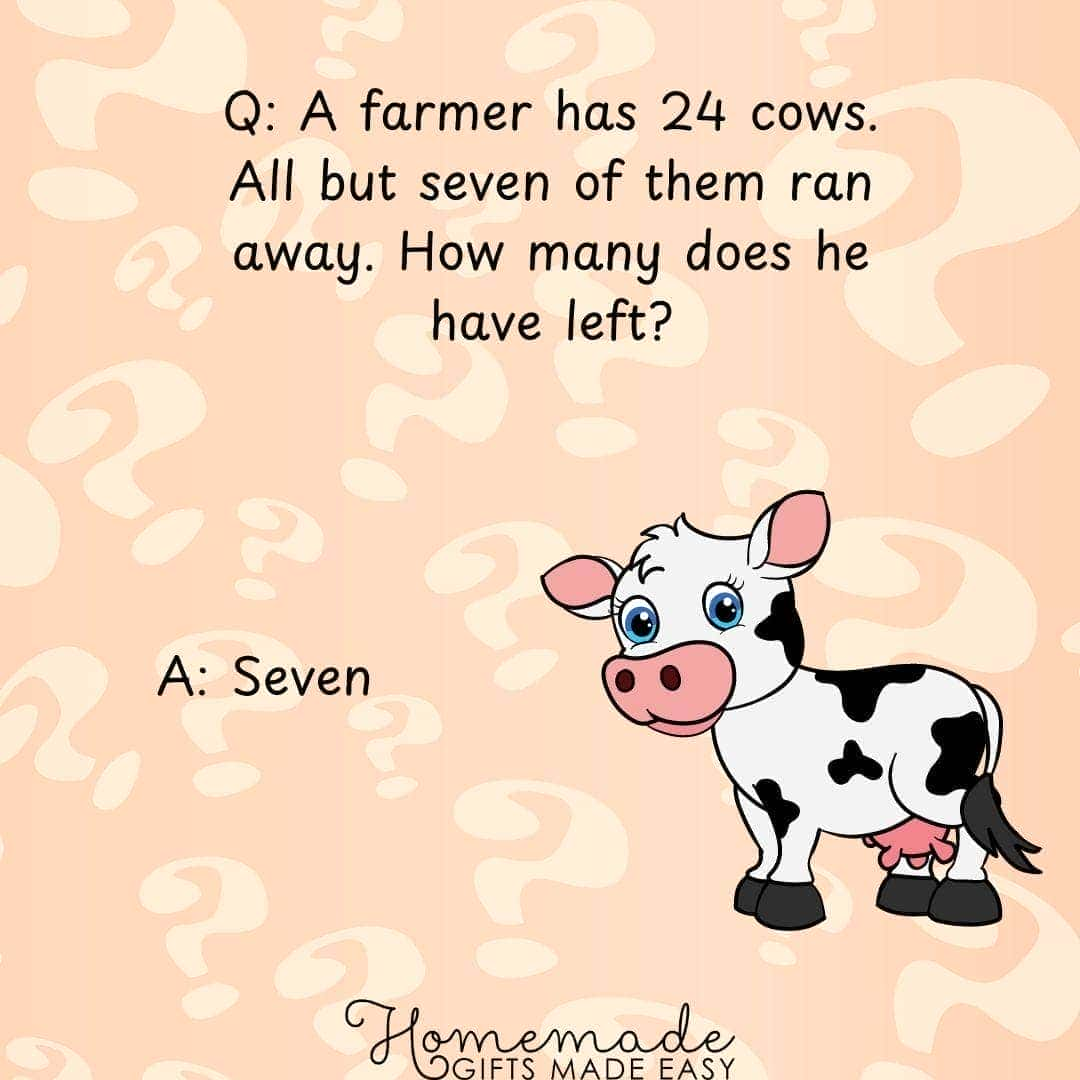 brain teasers with answers how many cows does he have left?