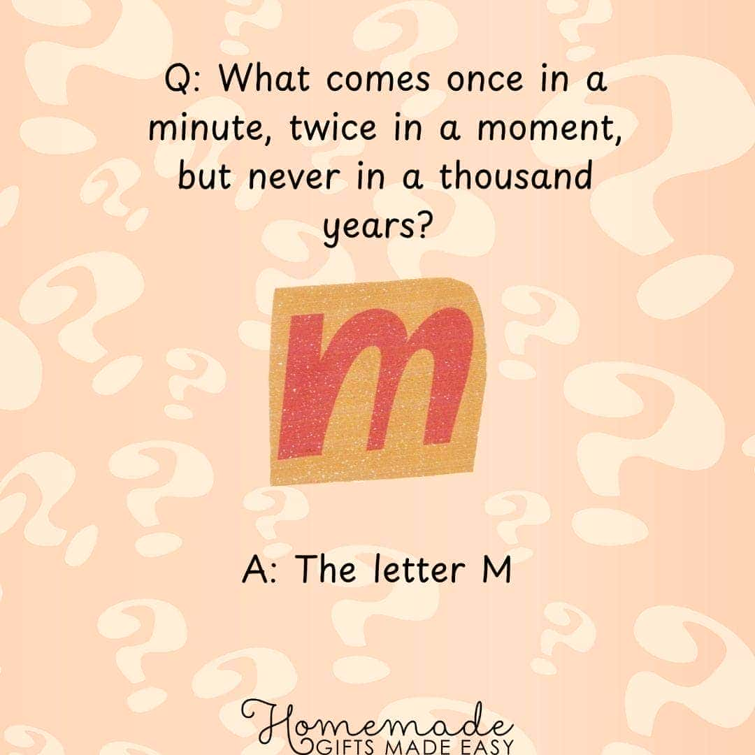 brain teasers with answers what comes once in a minute, twice in a moment