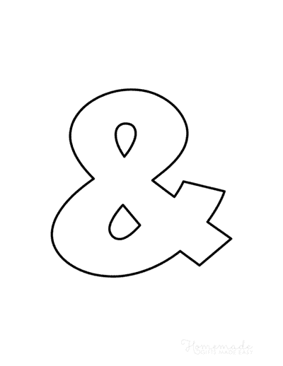 Bubble Letters Comic Symbol Ampersand