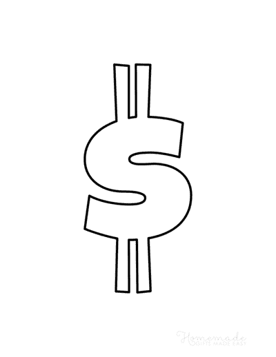 Bubble Letters Comic Symbol Dollar