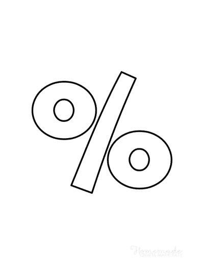 Bubble Letters Comic Symbol Percent