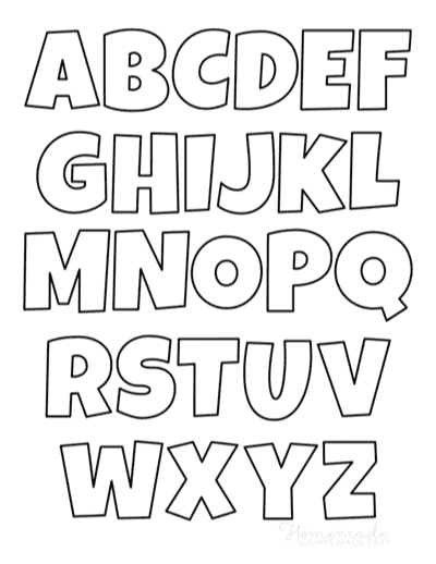 printable bubble letters font
