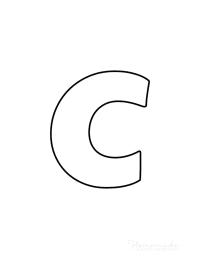 Bubble Letters Marker Lowercase C