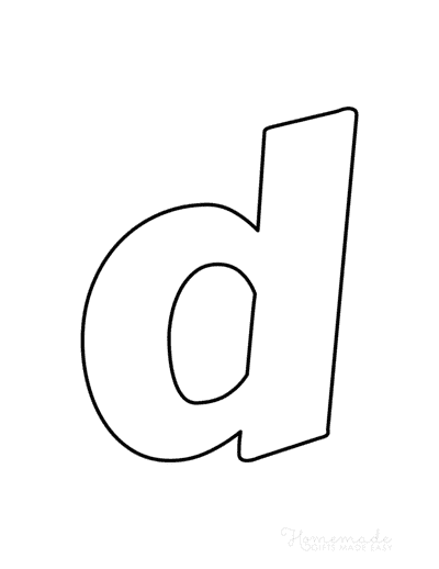 Bubble Letters Marker Lowercase D