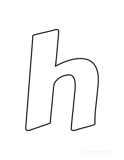 Bubble Letters Marker Lowercase H