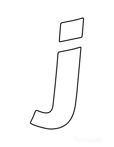 Bubble Letters Marker Lowercase J