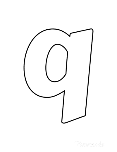 Bubble Letters Marker Lowercase Q