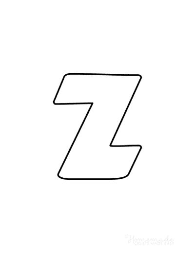 Bubble Letters Marker Lowercase Z