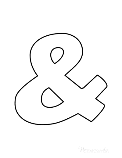 Bubble Letters Marker Symbol Ampersand