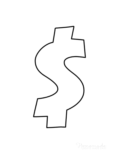 Bubble Letters Marker Symbol Dollar