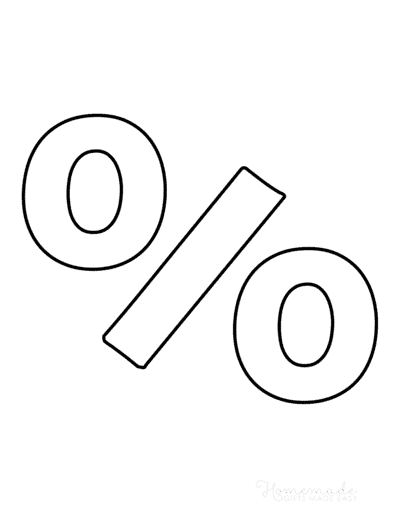 Bubble Letters Marker Symbol Percent