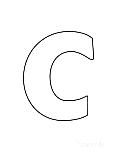 Bubble Letters Marker Uppercase C