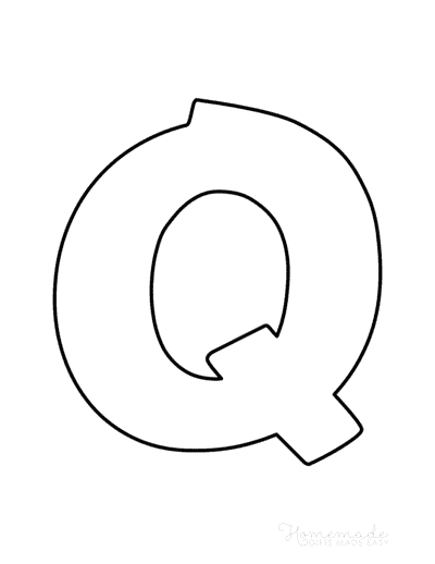 Bubble Letters Marker Uppercase Q