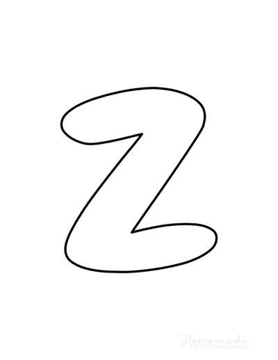 Bubble Letters Rounded Lowercase Z