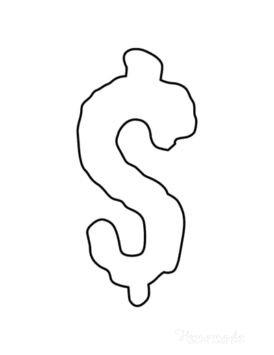 Bubble Letters Spooky Symbols Dollar