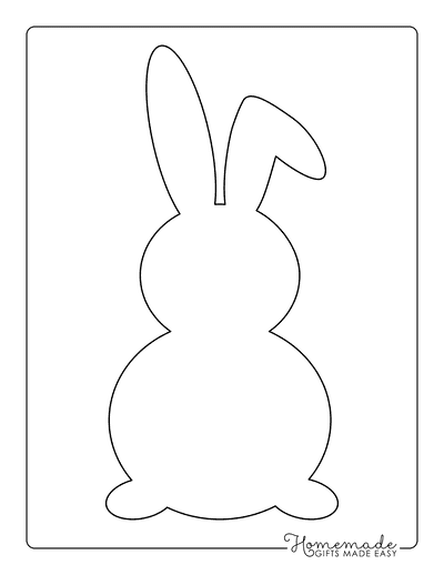 easter bunny face outline