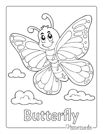 butterflies coloring pages