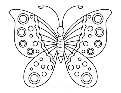 free butterfly coloring pages for kids adults