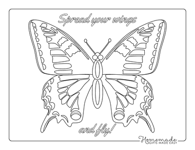 Butterfly Coloring Pages Hole Wing