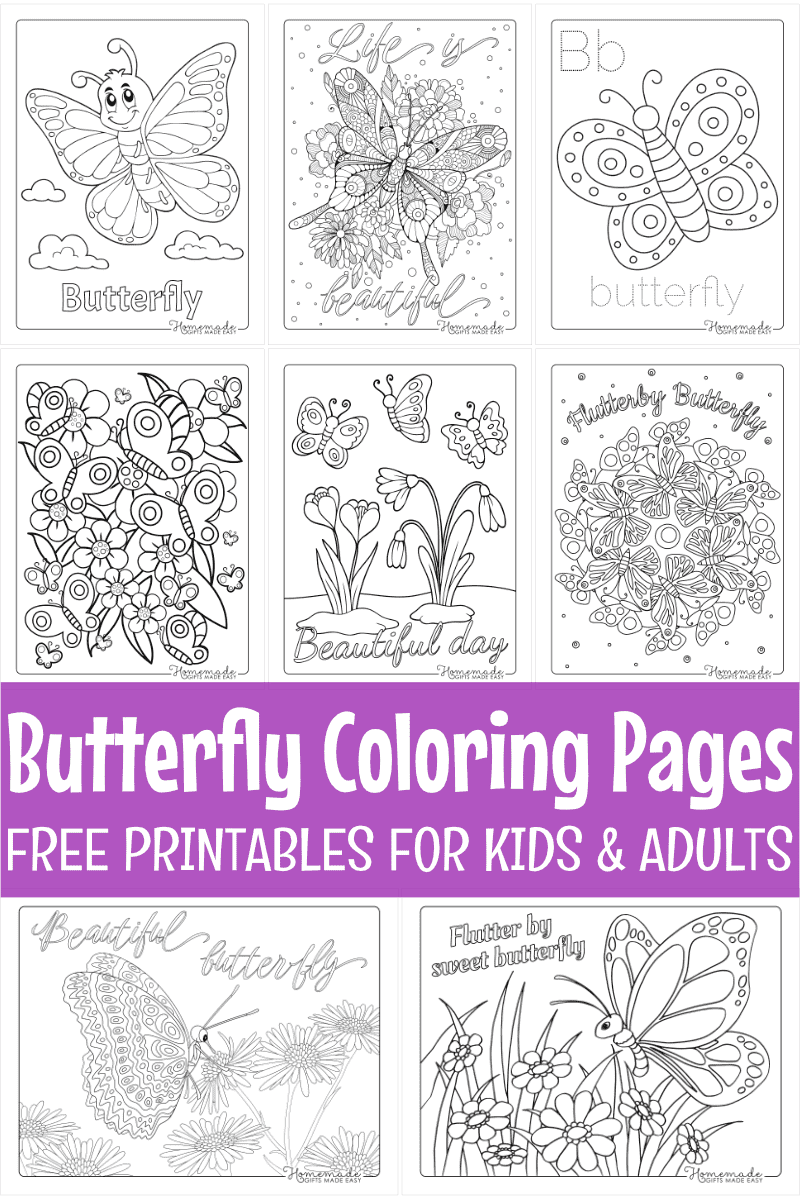 Butterfly Theme Mini Coloring Books Party Favor Coloring Book Pink Purple  Butterfly Birthday Party Coloring Books 