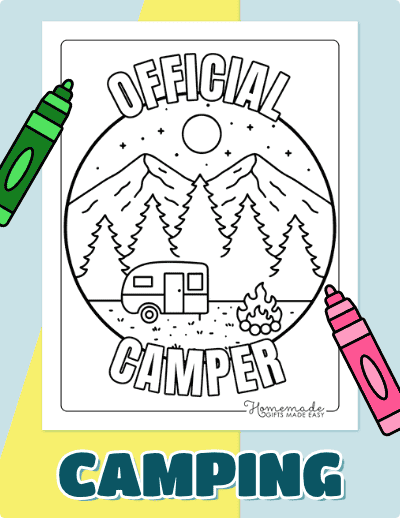 Camping Coloring Pages
