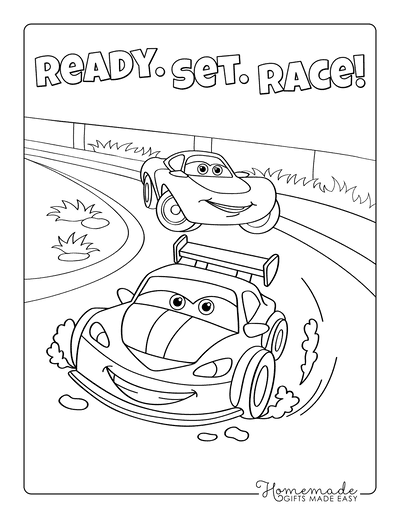 coloring pages of cartoon cars