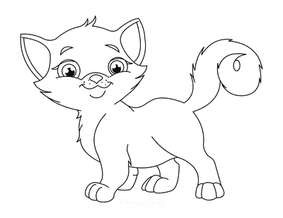 Cat Animal Coloring Page For Adult Outline Colouring Page Colour Vector, Cat  Drawing, Animal Drawing, Ring Drawing PNG and Vector with Transparent  Background for Free Download