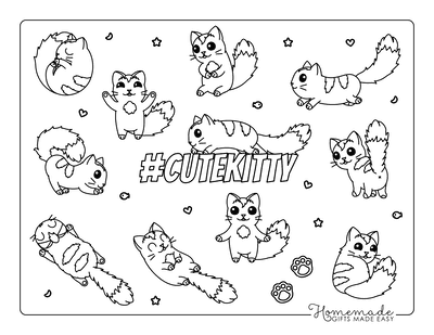 61 Cat Coloring Pages for Kids u0026 Adults  Free Printables